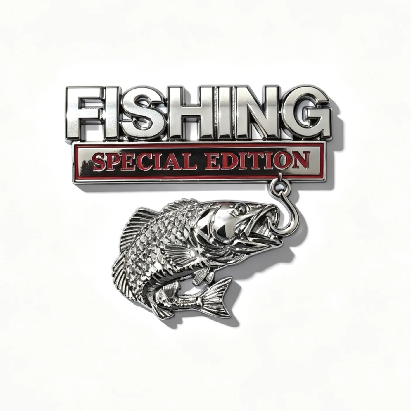 Auto Car Badge Modification FISHING Fishing Fender Emblem Metal EDITION Body Decal Rear Trunk Badge