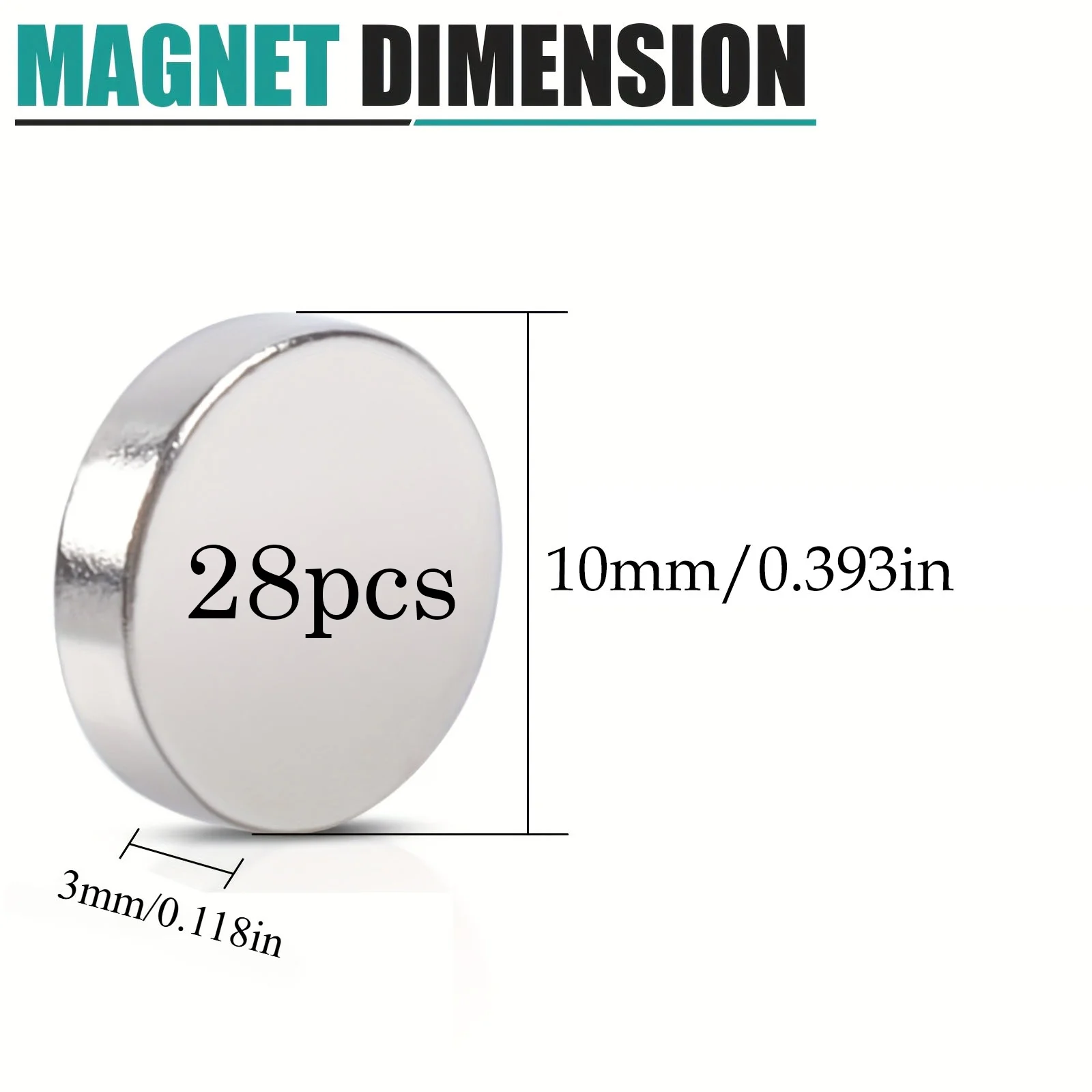 28/56/88pcs-8X2mm Round Fridge Magnets, Widely Used for Photo Wall, Warehouse Tool Storage, Desk, Office, Map, Etc.