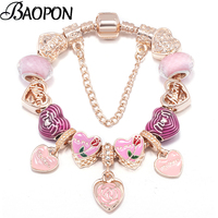 TOGORY Luxury Original Silver Color Snake Chain Charm Bracelet Bangle for Women Authentic Brand Bracelets Jewelry Pulseira Gift