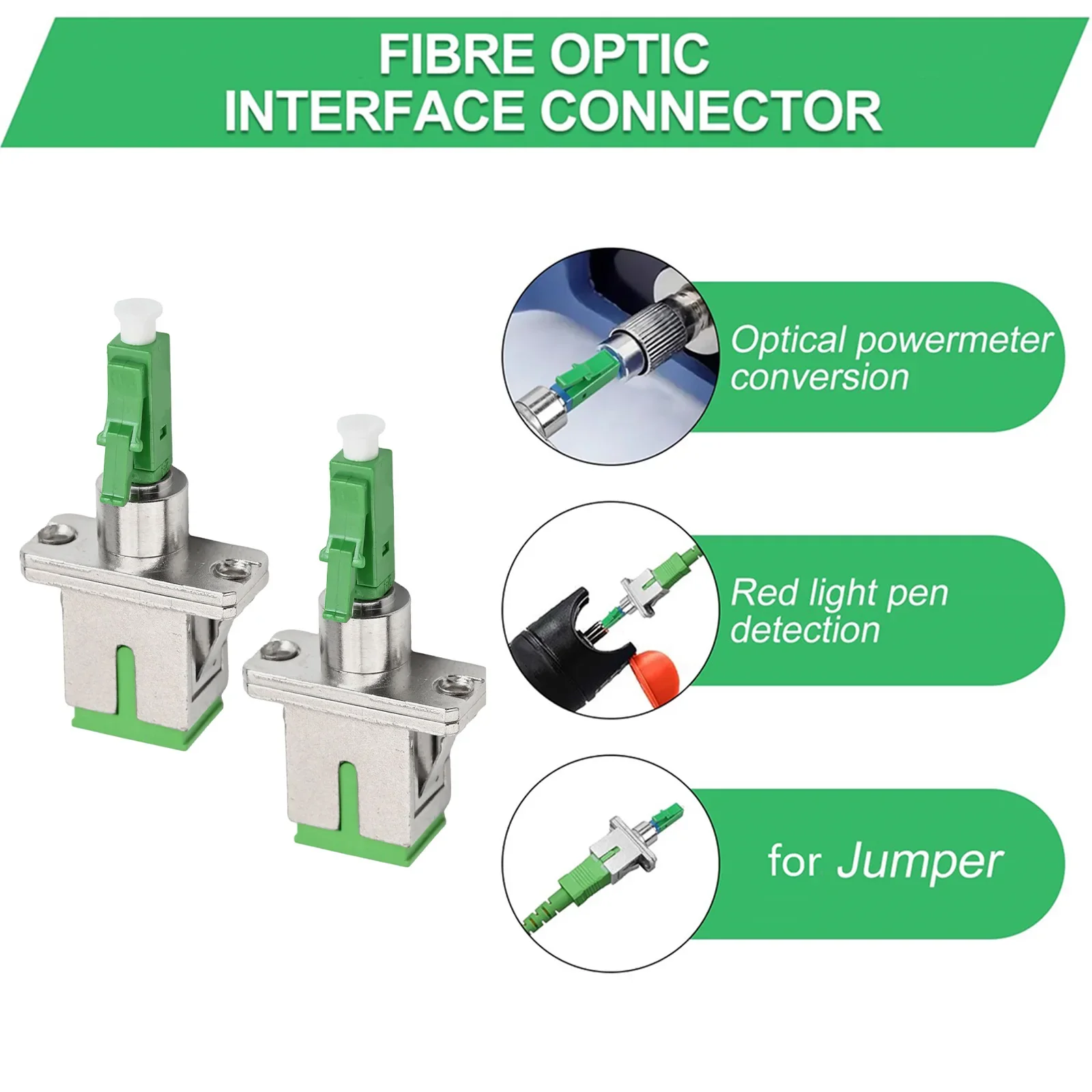 2PCS For SC For APC Female To For LC For APC Male Fibre Optic Adapter For Seamless Connection In Networking And Data Systems