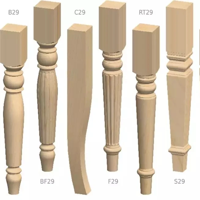 Unfinished Furniture Accessories Table Leg Cabinet Feet Wood Dining Table Legs Turned Furniture Legs