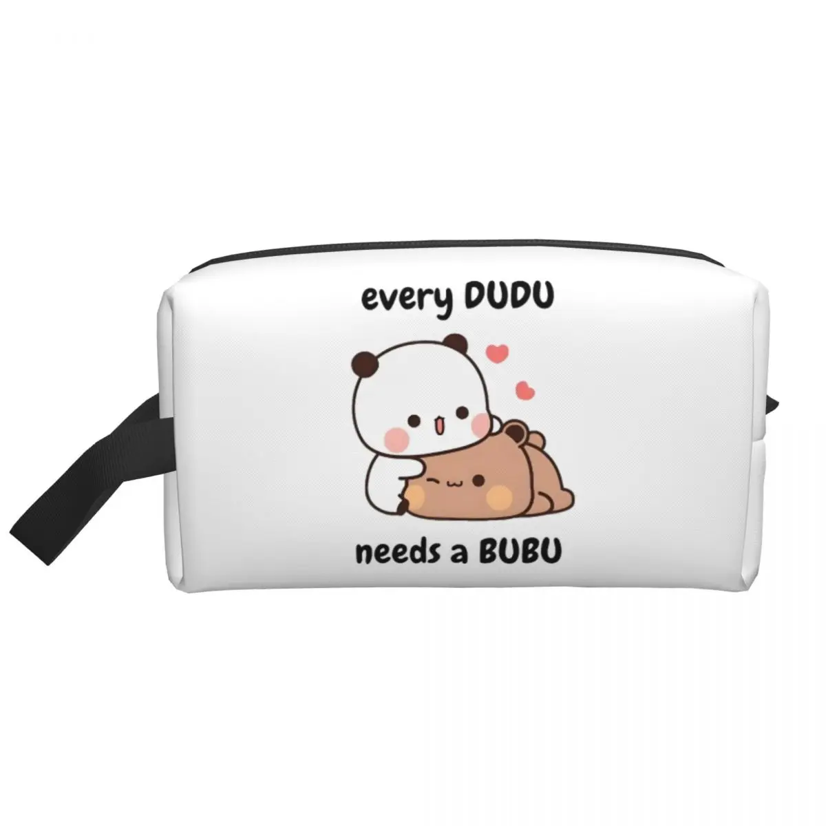 Custom Bubu Dudu Panda And Brownie Bear Couple Toiletry Bag Women Makeup Cosmetic Organizer Lady Beauty Storage Dopp Kit Case