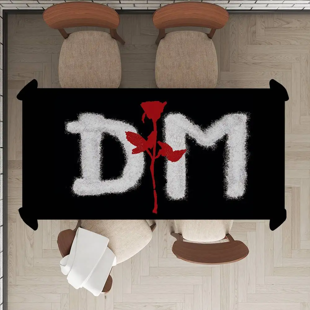 Band Electronic DEPECHE MODE Themed Polyester Tablecloths Designs for Home Kitchens Dining Rooms Patios Tablecloth Decoration
