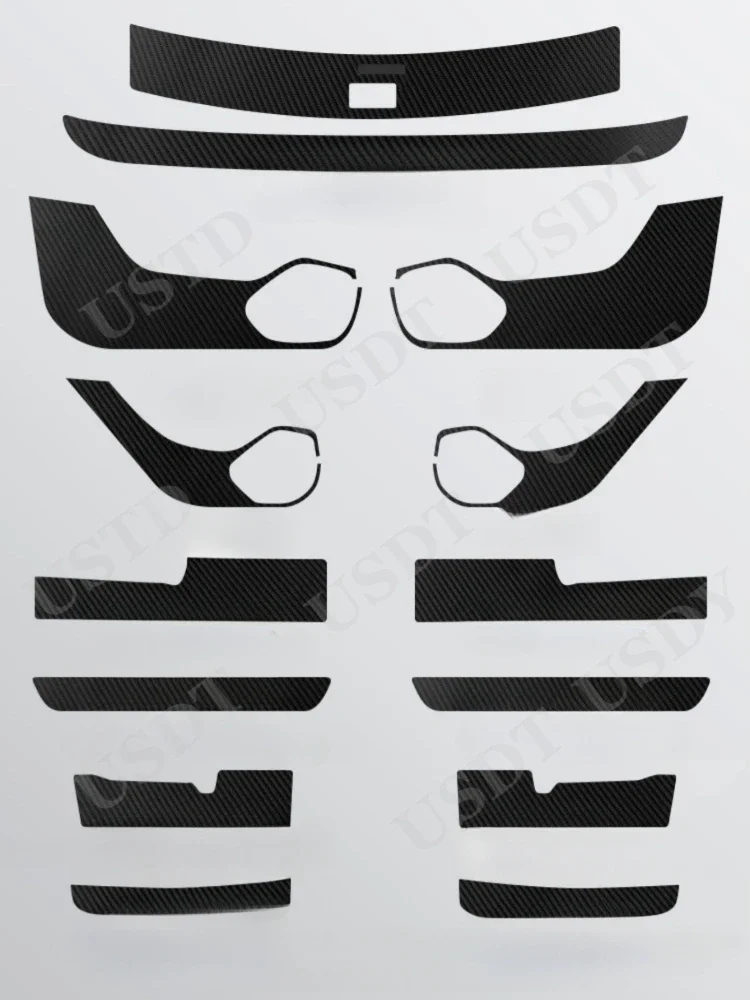 For MG HS EHS PHEV 2020 2021 2022 2023 2024 2025 Leather Carbon Fiber Sticker Door Anti Kick Cover Door Sill Protection Mat