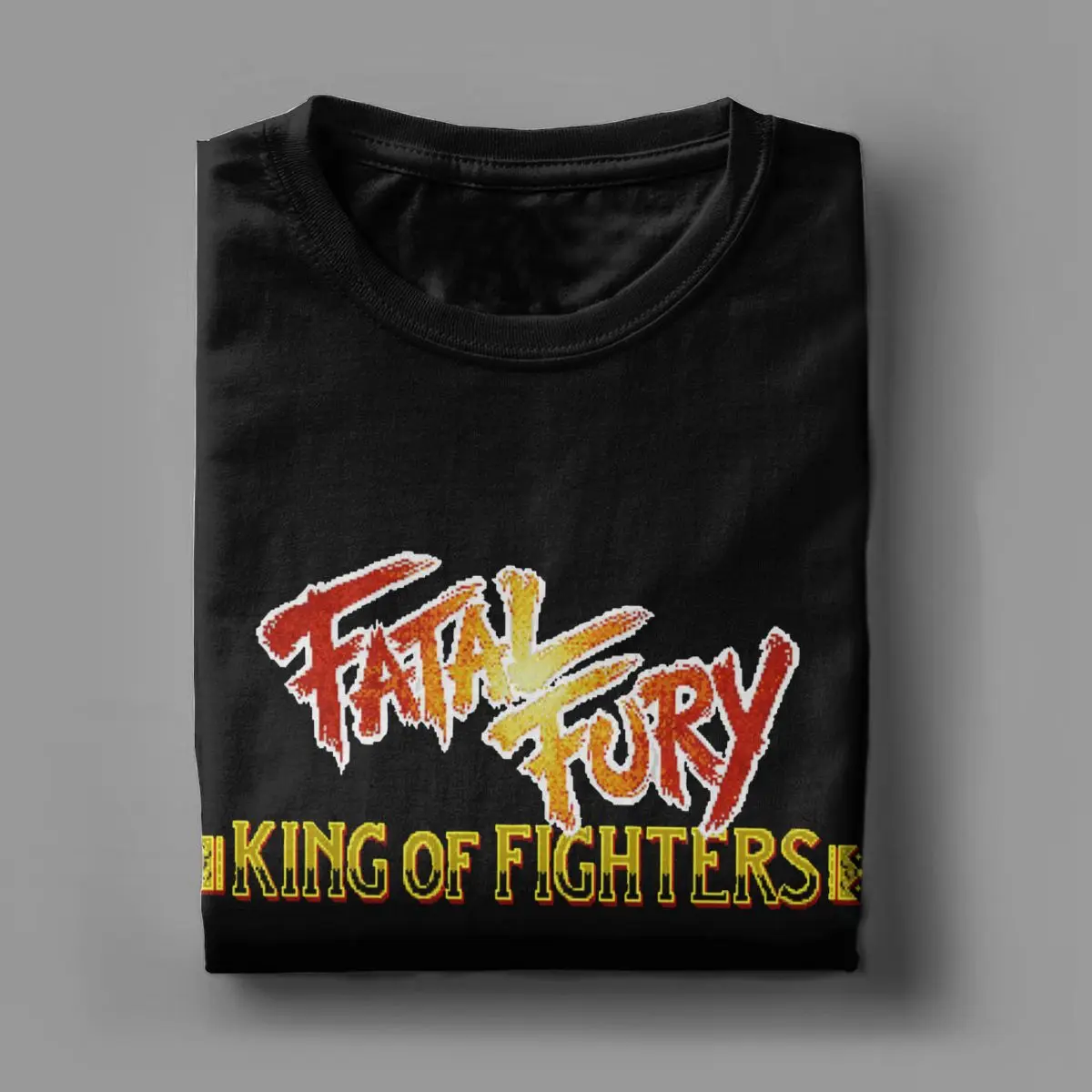 Fatal Fury King Of Fighters T Shirt for Men pixel retro game Shirt Short Sleeve O Neck T-Shirt Pure Cotton New Arrival Clothes