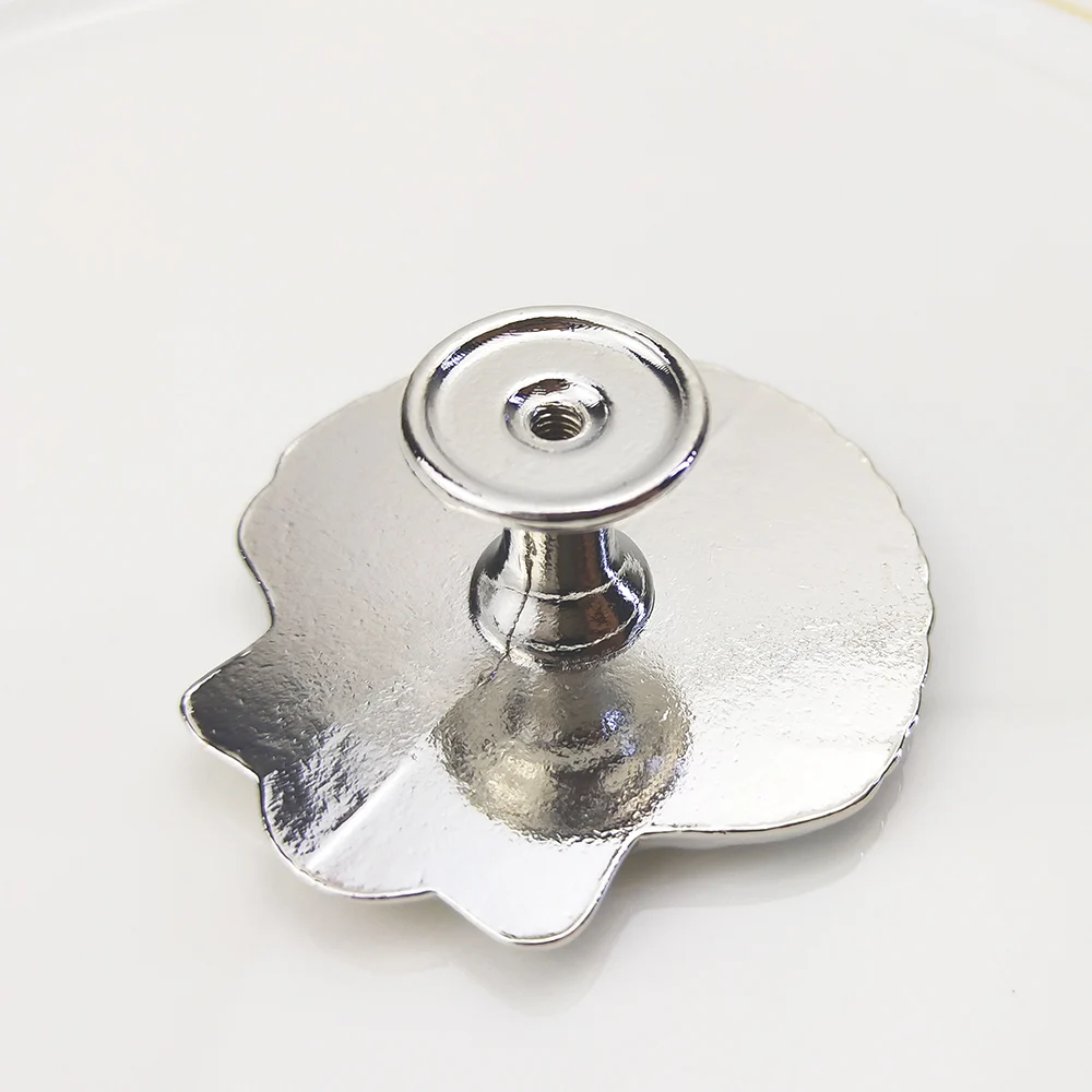 Scandinavian Style Antique Pewter Color Creative Large Shell Drawer Pulls Cabinet Wine Cabinet Pulls Children's Room Decoration