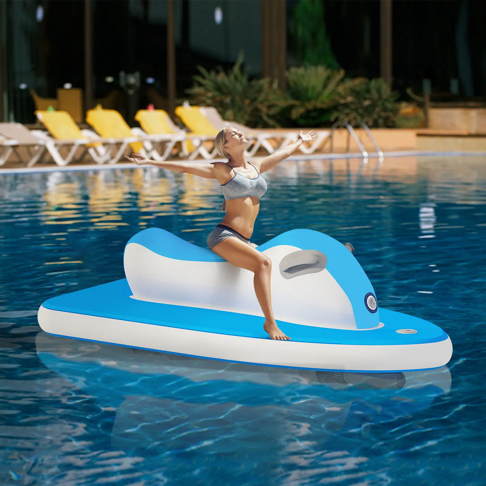 

Durable Inflatable Jet Ski with Motor for Recreational Water Activities
