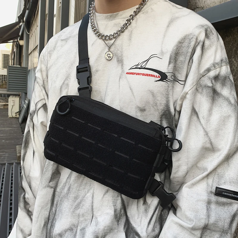 Unisex Tactical Chest Rig Bag, Streetwear Hip Hop, funcional, Packs de cintura, ajustáveis, crossbody, colete, Kanye West, Novo