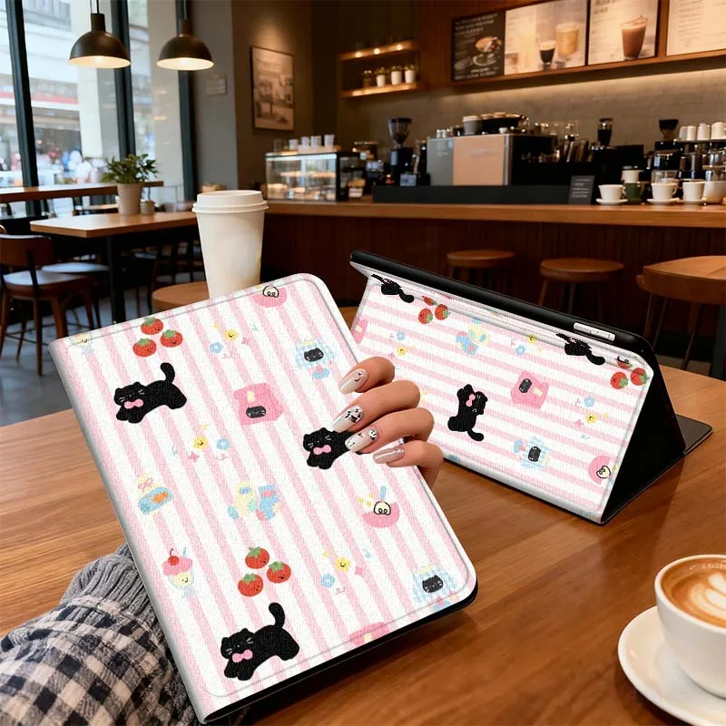 

Creative Black Cat Pattern For iPad Pro 7 8 9 Gen 2 11 13 5th 6th 10th 11th M5 M4 12.9 10.9 10.2 Inch 2024 2025 Tablet Case