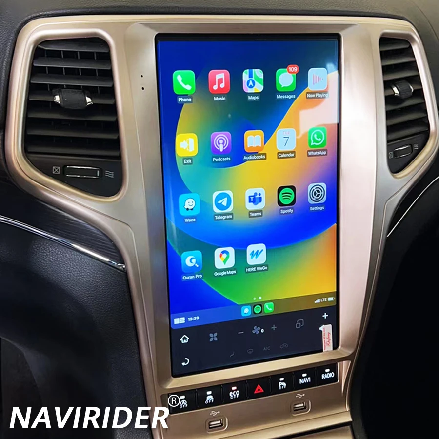 

13.6inch Vertical Screen Car Radio For Jeep Grand Cherokee 2010-2019 GPS Carplay Android Car Multimedia Video Player 4G WIFI BT