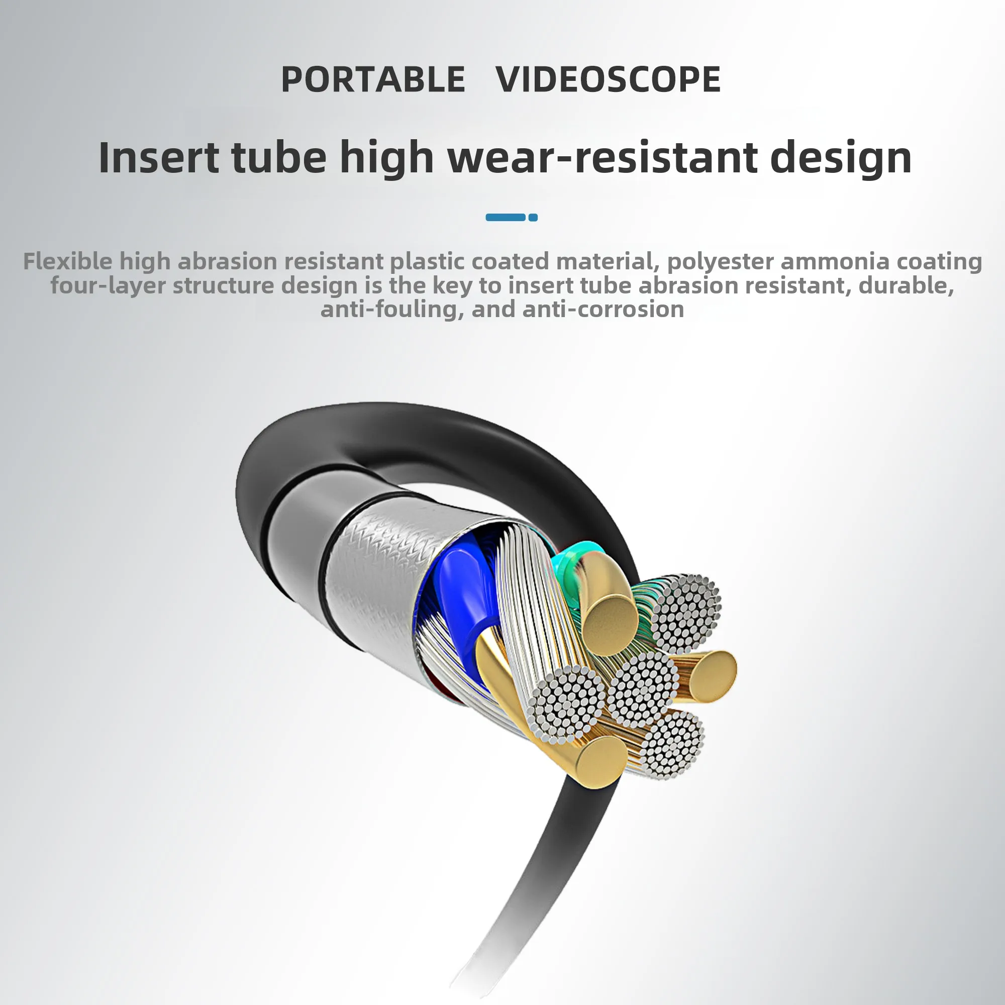 4 Way Video Endoscope Pipe Inspection Camera 5 Inch Dual Lens Industrial High Definition 360 Degree Borescope Endoscope Camera