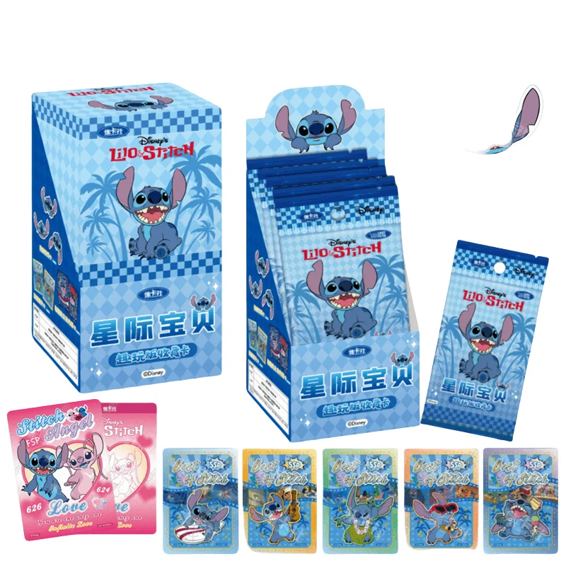 

Card Fun Lilo and Stitch Cards Disney Character Collection Cards Commemorative Stitch Trading Cards Anime Peripherals Children