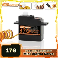 DSPOWER 17g Mini Digital Servo Micro Motor for 1/18 1/16 1/14 RC Car MN99S MN82 HYPER GO Wltoys 144001 Duct Plane Boat Robot Toy