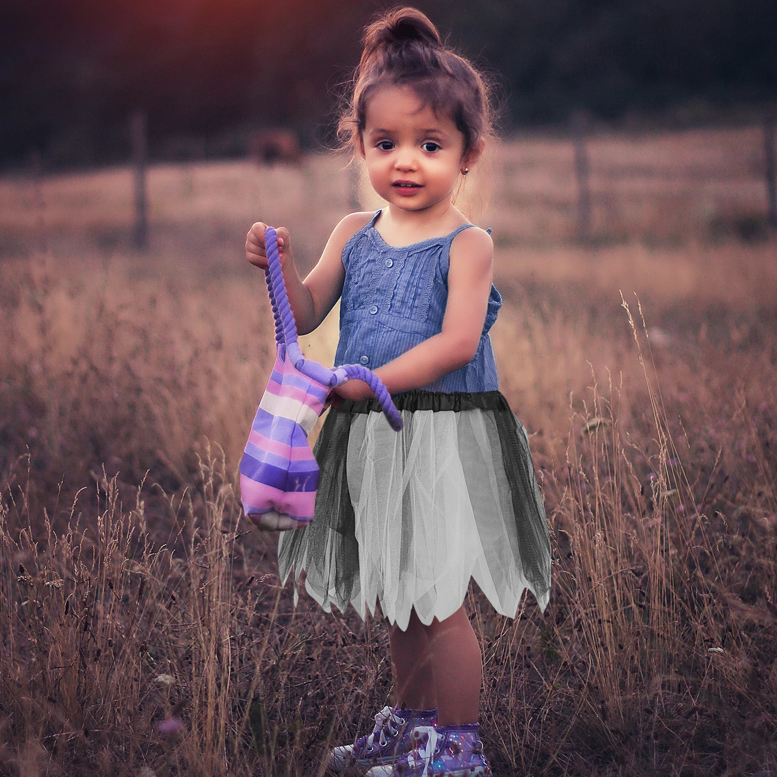 

1pc Rainbow Tutu For Kids Premium Tulle Ballet Non-Fading Performance Pettiskirt Masquerade Party Costume Halloween Dance Little