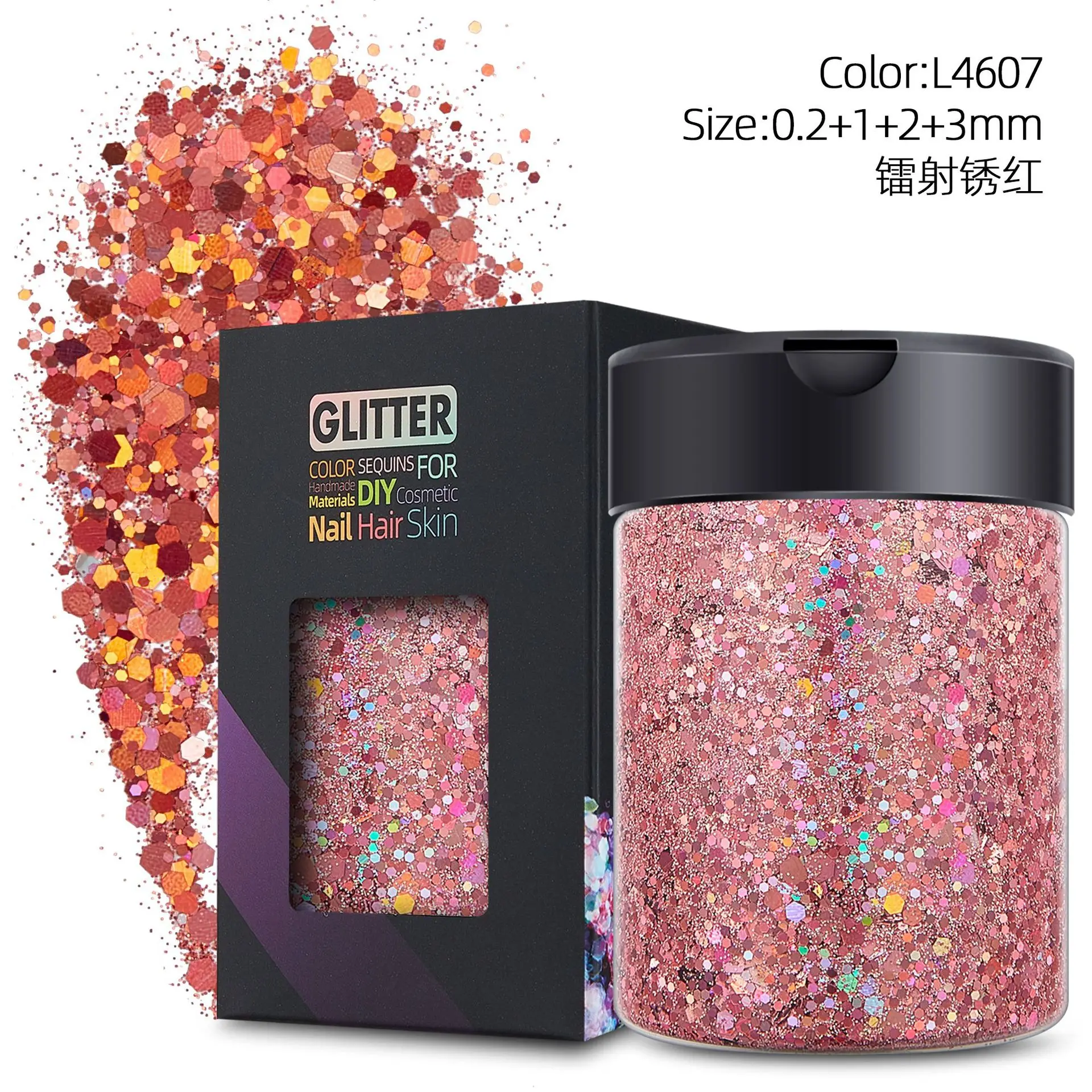 100g Cosmetic Grade Holographic Chunky Glitter for Nail Face Hair Eye Body Art