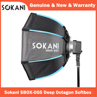 Sokani 55cm Foldable Deep Octagon Softbox Bowens Mount for Sokani X100 X60 Mini COLBOR CL60 Godox Aputure 60X-S LED Video Light