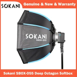 Sokani 55cm Foldable Deep Octagon Softbox Bowens Mount for Sokani X100 X60 Mini COLBOR CL60 Godox Aputure 60X-S LED Video Light