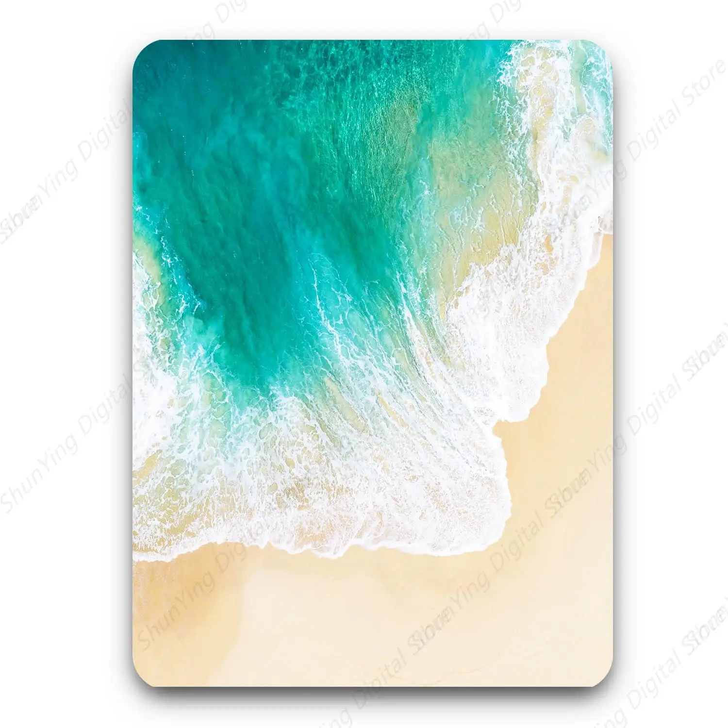 

Green And Cool Beach Rubber Anti Slip Mouse Pad Suitable For Laptops Home Offices Travel Computers Mouse Pads 25*30cm