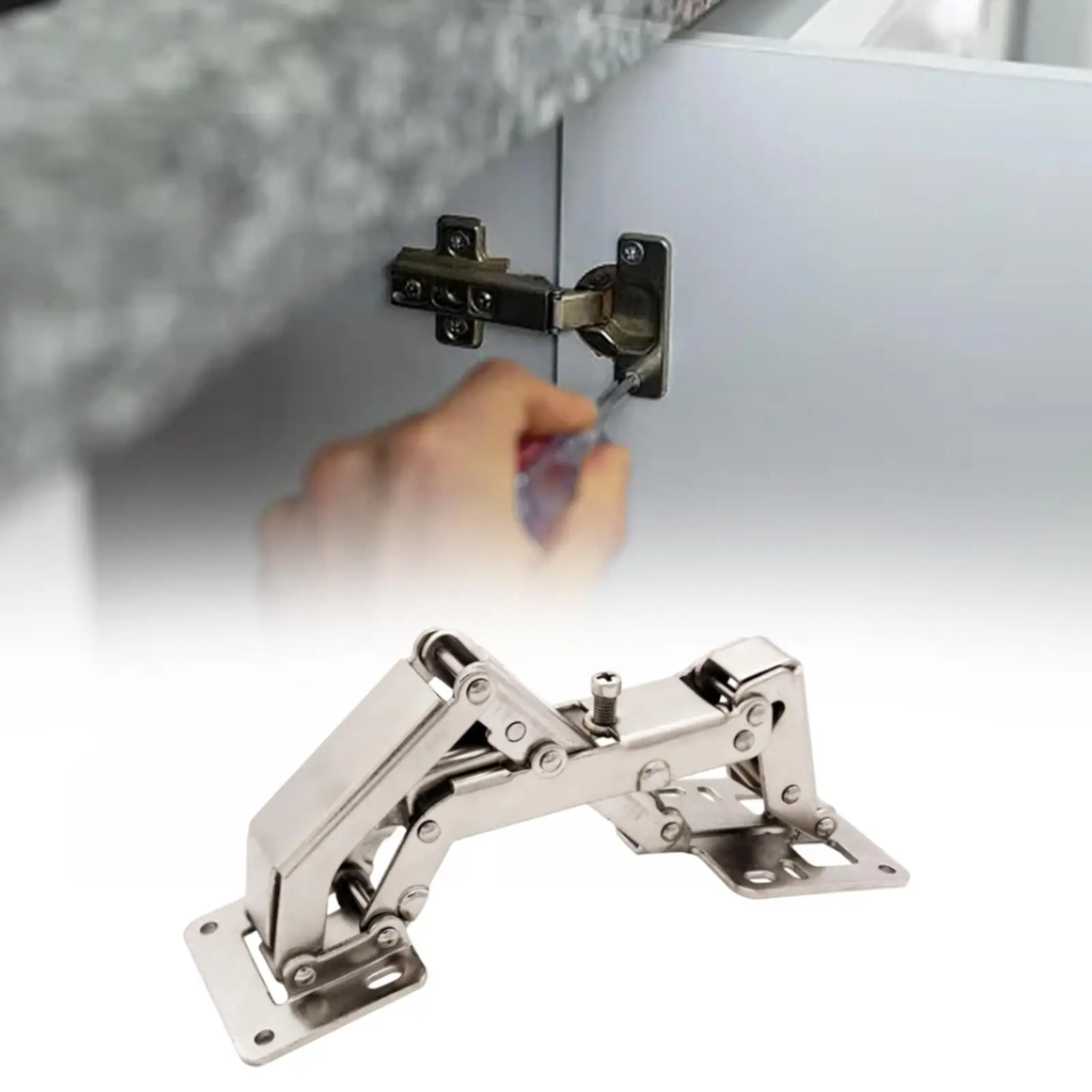180 Degree Hinges Frameless Cabinet Hinges Hydraulic Soft Close Hinges Kitchen Cupboard Doors Hinges Cold Rolled Steel Material