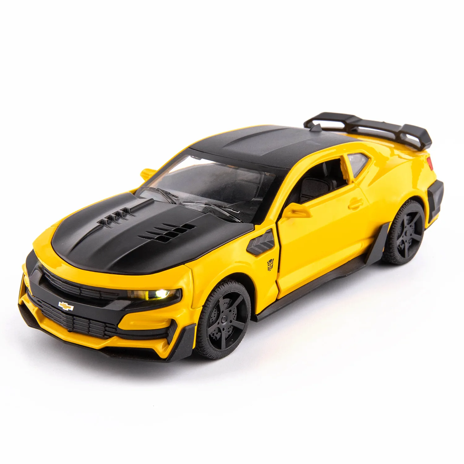 1:32 Chevrolet Camaro Model samochodu Alloy Diecast Pull Back z dźwiękiem i światłem Model zabawkowy dla dzieci Kolekcja samochodów na prezenty dla dzieci A324