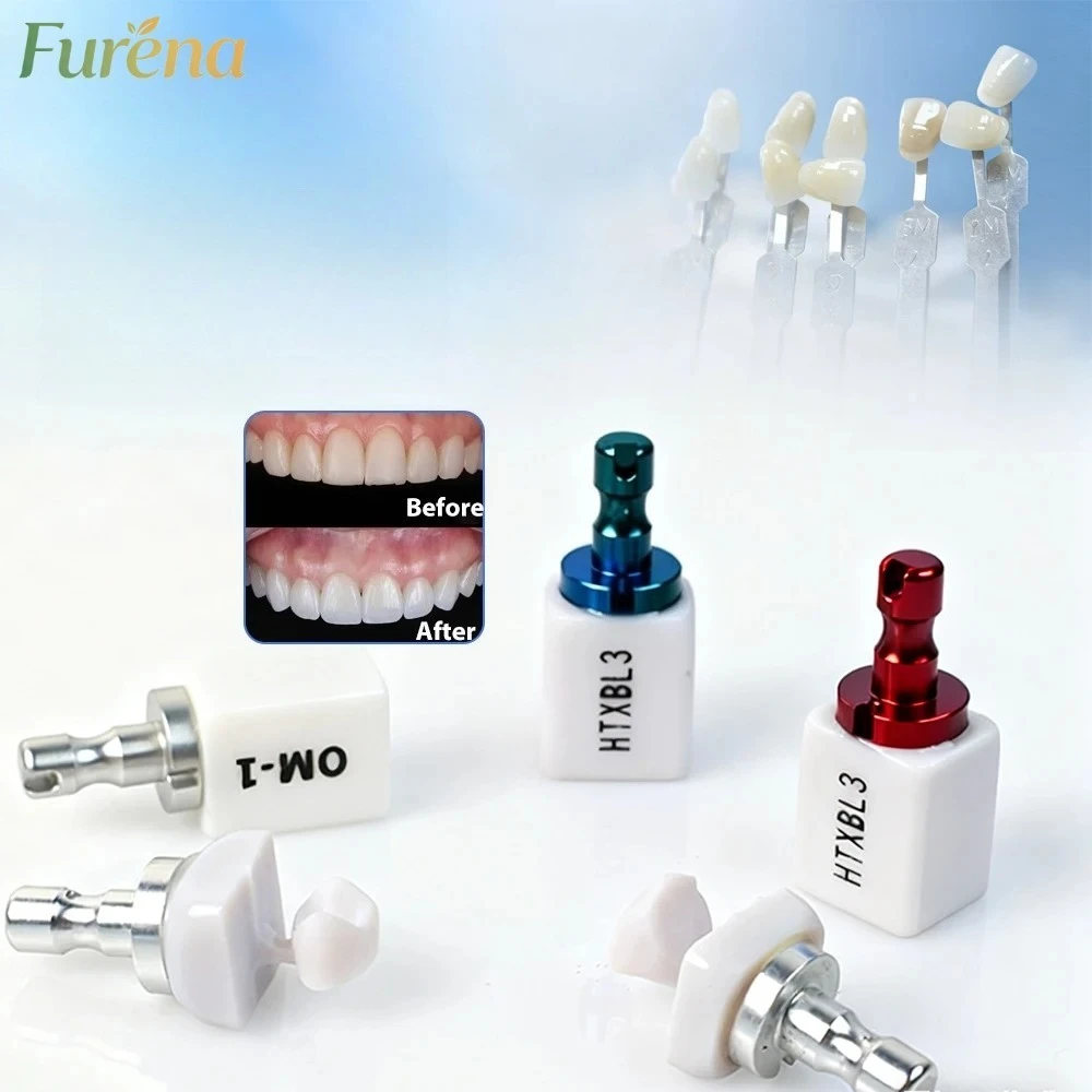 3Boxes Dental Ceramic Blocks, High Translucent HT/LT Zirconia Disc for CAD/CAM, Anterior Crowns Veneers, Sirona CEREC Compatible