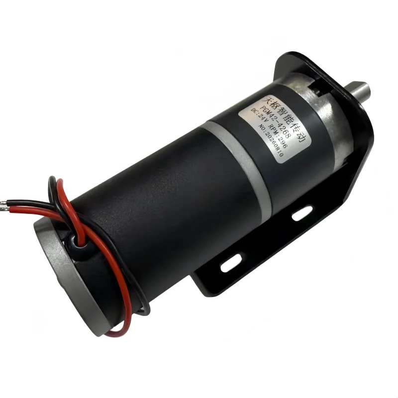 Bracket-mounted 12V/24V planetary DC speed reducer motor PGM42-4268 with high torque and low noise