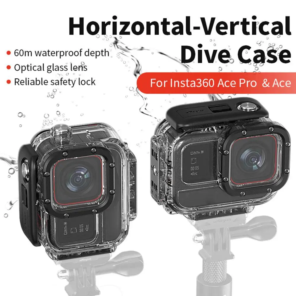 For Insta360 Ace/Ace Pro Waterproof Housing Shell 60M Protective Camera  Waterproof Dive Case Sports Accessories S8I4