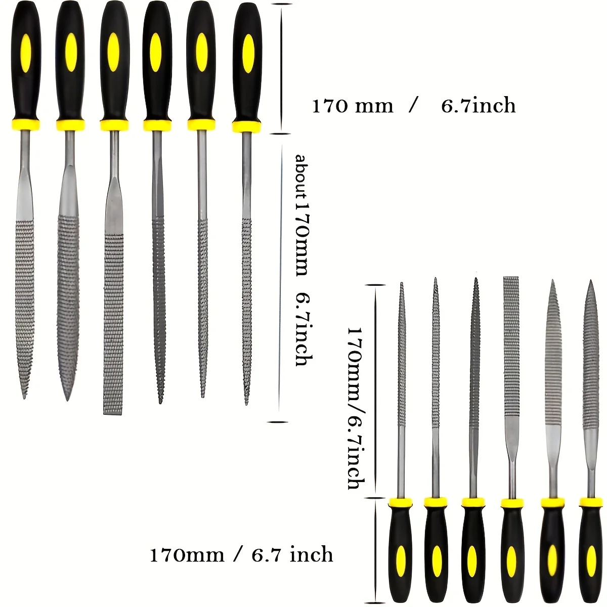 File Set, Needle Diamond Files 13PCS,for Precision Metal Wood Files, Plastic Carving Tool with Steel Brush and Carry Case