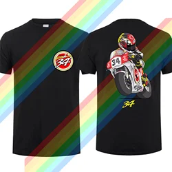 2024 Kevin Schwantz 34 1993 GP T-Shirt New Summer Men Short Sleeve GS Adventure Sport Casual  Man Motorcycle T shirt Very cool