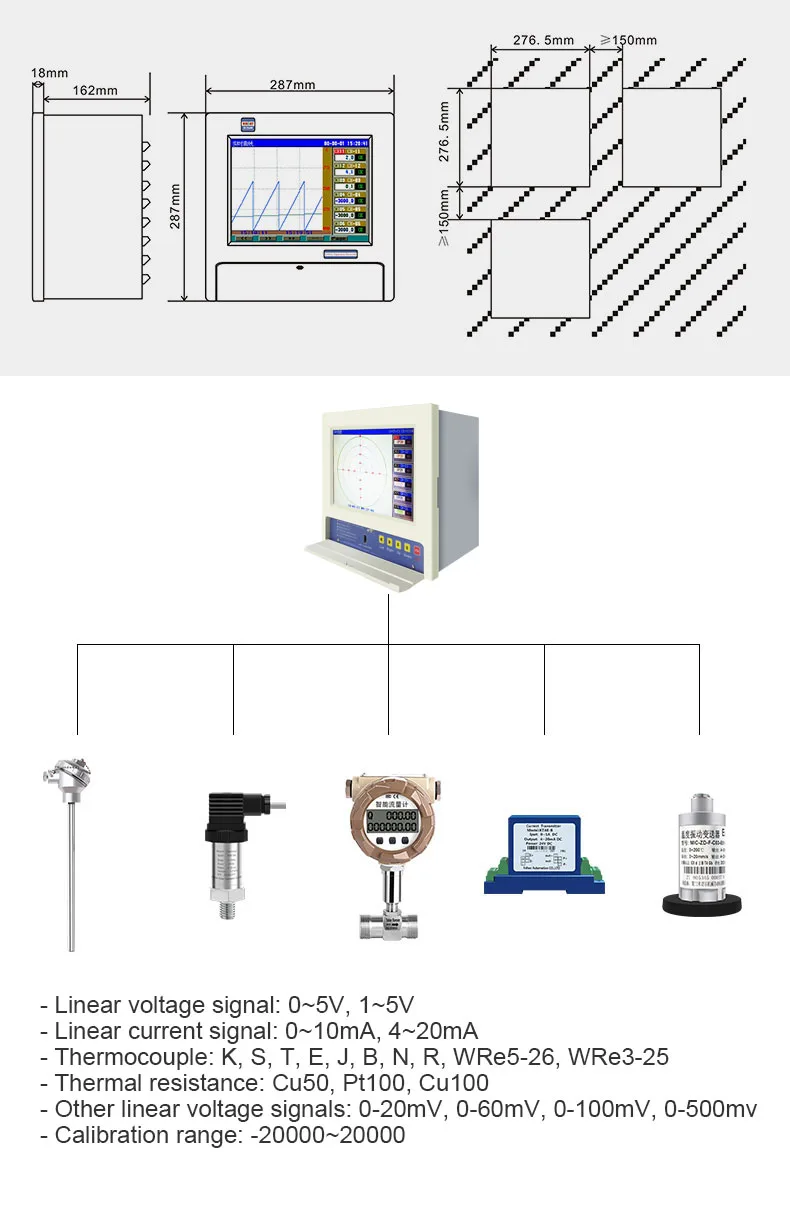 Customizable Digital Color LCD Data Logger Recorder Temperature Alarm Weather Station With USB Access OEM/ODM Accessory