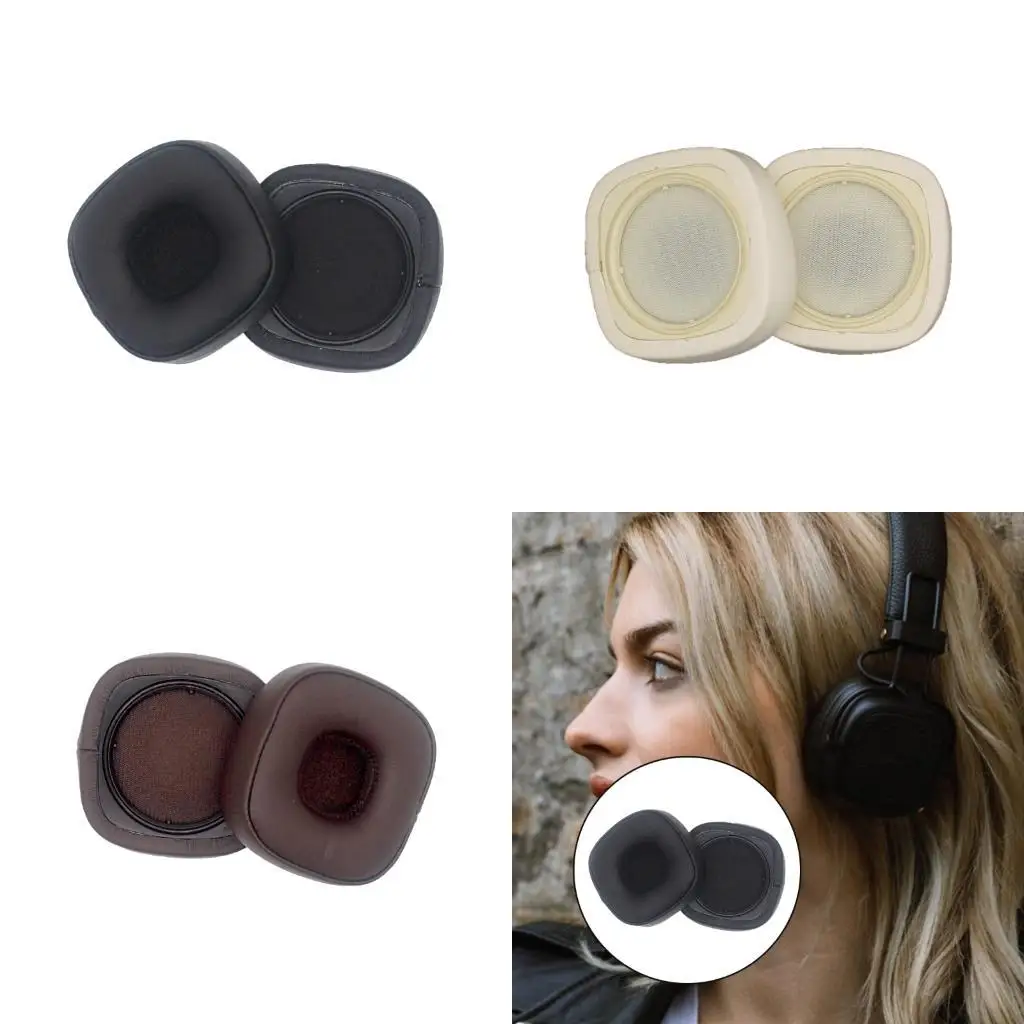 

31BA Replacement Ear Pads for Major 5 Headphone Sponge Protein Leather Cover