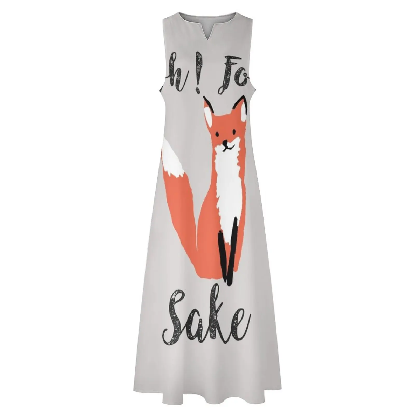 Divertido y hilarante sarcasmo Pun Fox camiseta Fox Lover vestido largo ropa vestido de noche señoras