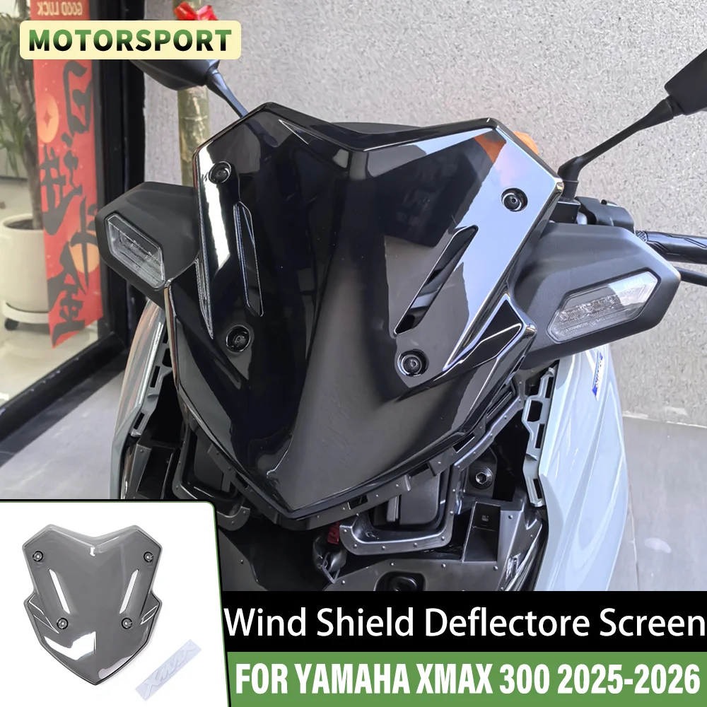 Parabrisas Delantero para Motocicleta, Deflector de Viento, Pantalla Protectora para YAMAHA X-MAX300 XMAX300 Tech MAX/Tech MAX+ 2025-