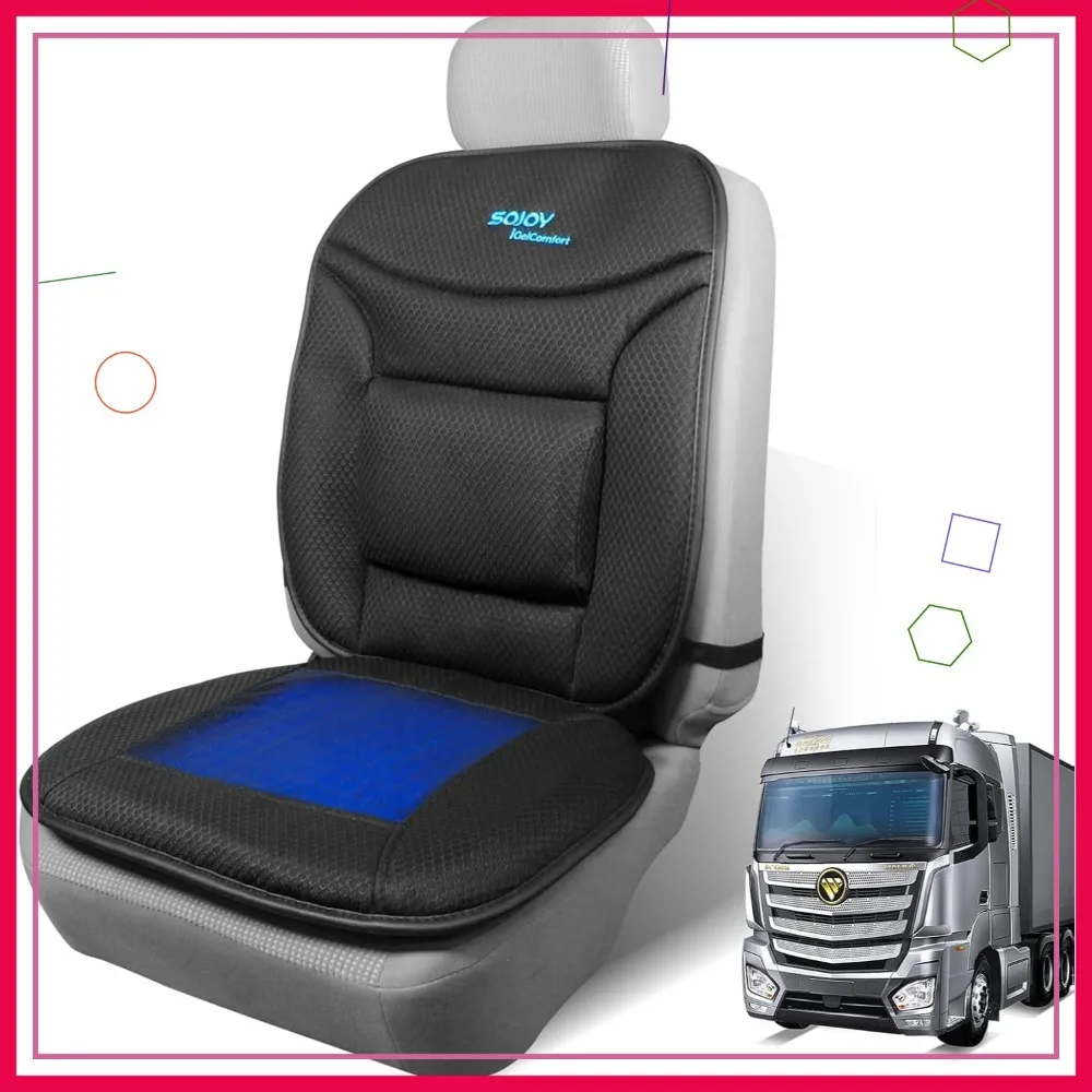 

Truck Seat Cushion with Firm Lumbar Support, Gel Pad & Coccyx Relief for Office Car Truck