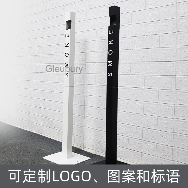 Vertical stainless steel cigarette ashtray, commercial smoke extinguisher, outdoor ashtray, outdoor floor-standing smoke