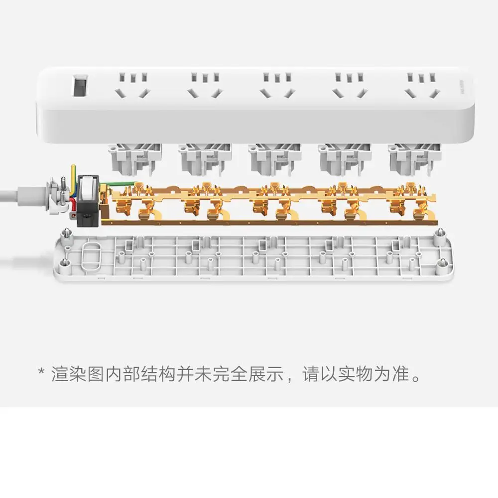 Original Xiaomi 5 Port Charger Overload Protection Smart Socket Power Strip Intelligent Electrical Adapter For Home Use