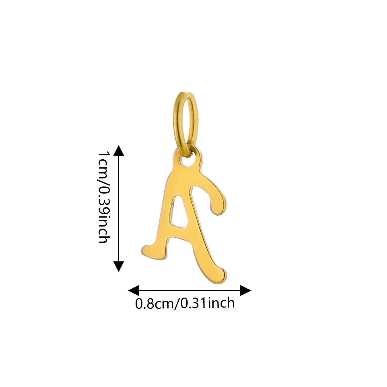 สร้อยคอประดับจี้อักษรเหล็กสแตนเลสชุบทอง18K สำหรับเครื่องประดับแบบทำมือ
