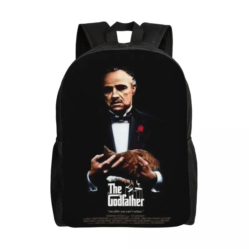 Mochila personalizada do portátil do filme do gangster, o padrinho Bookbag, saco de filme para a escola e estudantes universitários, homens e mulheres, moda