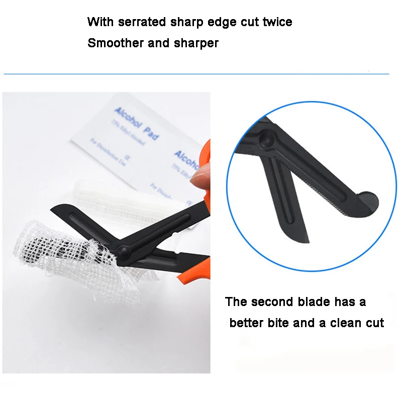 Gauze Scissors Stainless Steel Portable Elbow Home Outdoor Trimming Clip Multi-color Multi-specification Outdoor Camping Use