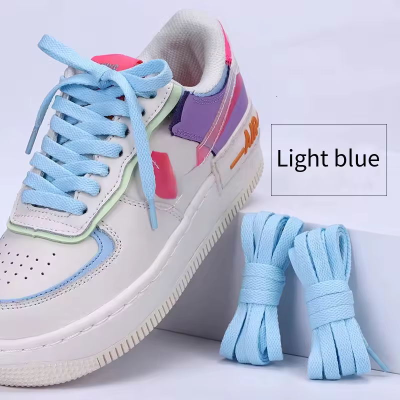 1 pair flat shoes Solid color shoelaces Canvas shoes sports and leisure shoelaces length 100/120/140/160/180cm Shoe accessories - Image 9