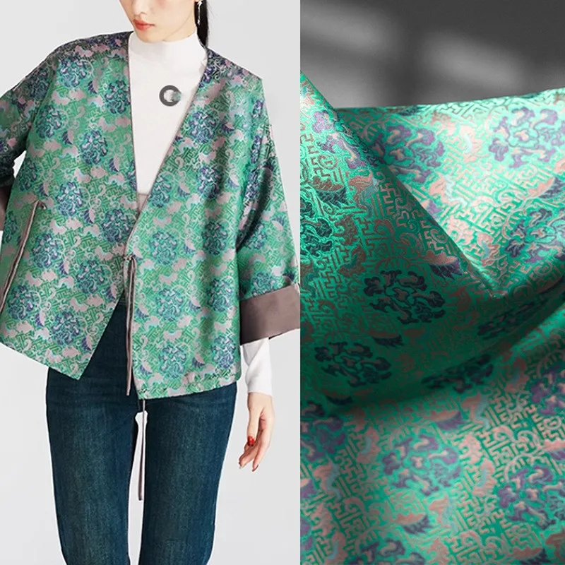 Jacquard imitation fabric new Chinese-style gilded and colorful Han clothing for fashion designers