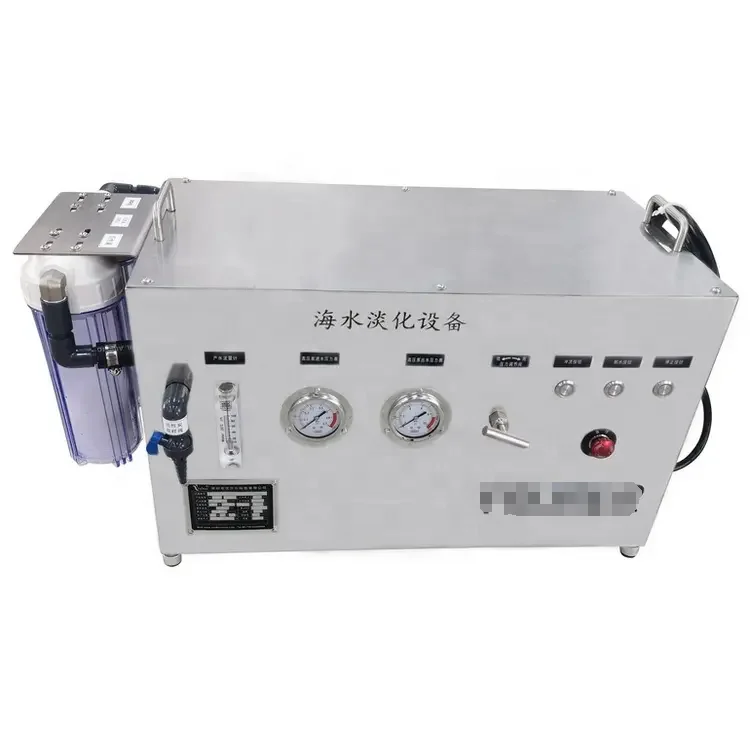 Marine Salt Water Desalination Equipment 1000L/day Boat Desalinator Plant with Pump PLC & Motor Best Price Drinking Water Maker