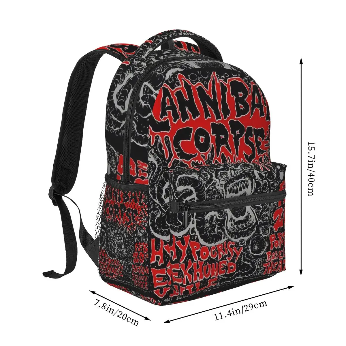 Cannibal Corpse Band Gets Eaten And Comes Back To Life Backpack Hot Sale Daypack Boys Girls BookBag School Bag Shoulder Bags