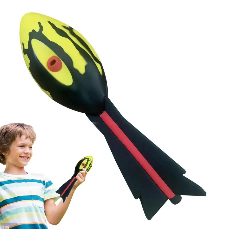 Classic Long Distance Foam Ball Hand Throwing Rocket Whistle Ball Flight Optimization Tail Hand Grip Indoor Outdoor Fun Gift