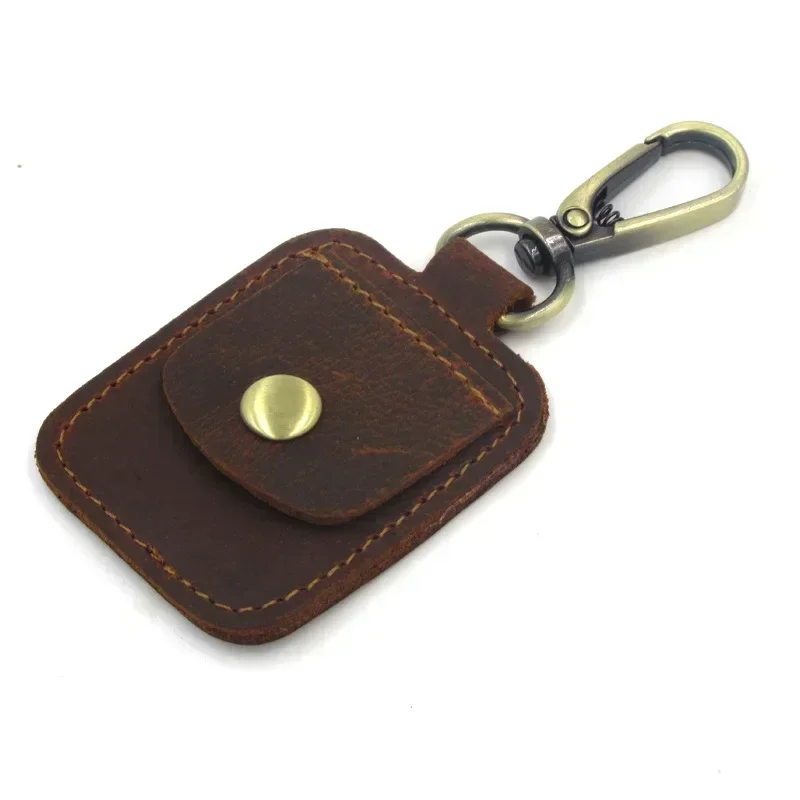 Mini Vintage Genuine Leather Card Wallet Men Business Id Card Holder Thin Coin Card Case Portable Small Cards Pack Pocket