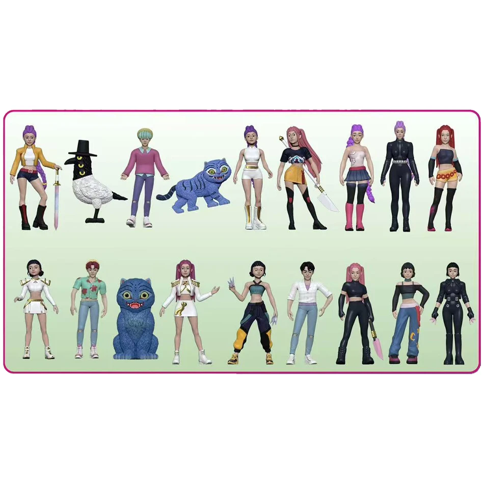 Anime Kpop Demon Hunters Figuurserie Blind Box Mini Anime Pop Schattig Decor Beeldje Model Speelgoedpop Kind Verrassing Kerstcadeaus