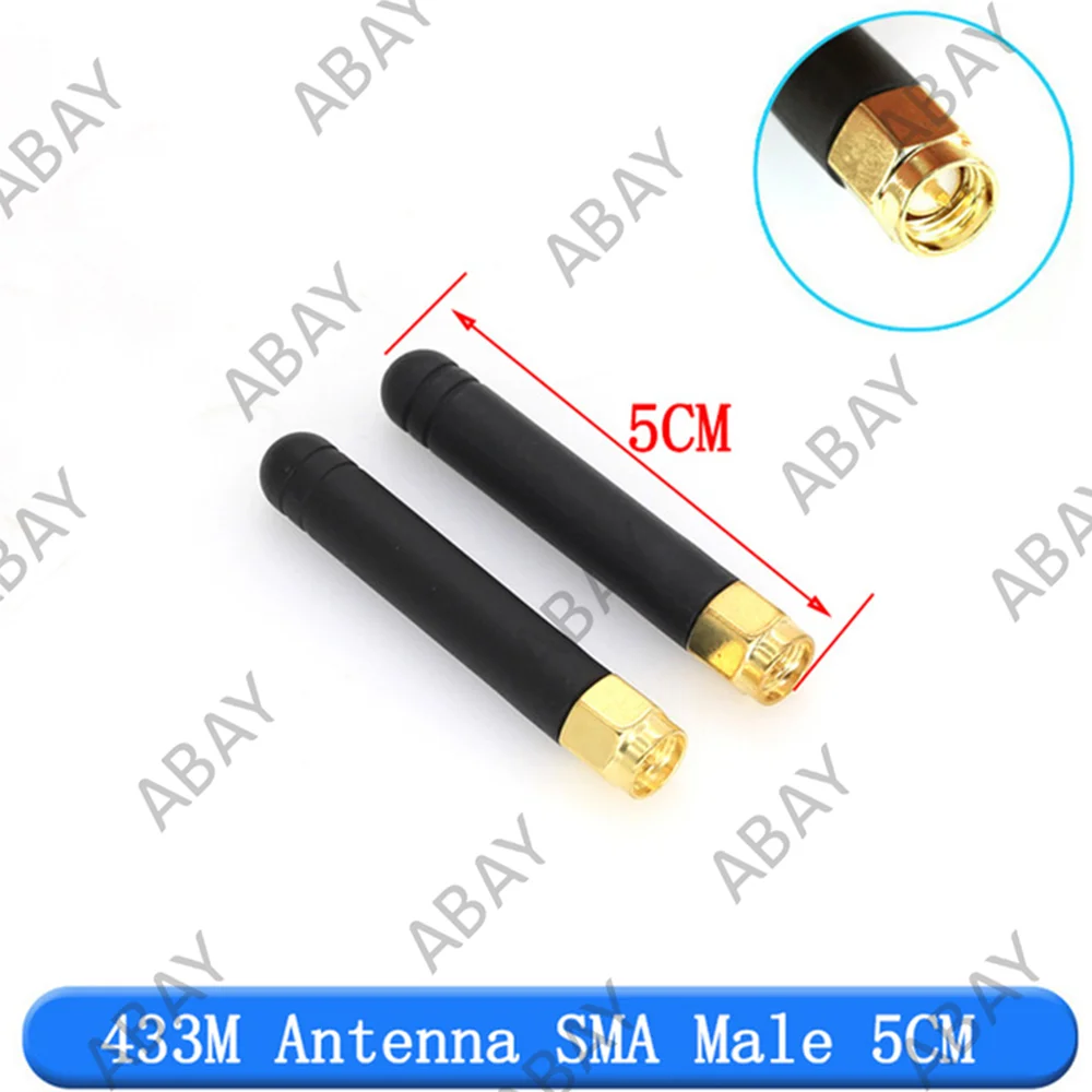 2Pcs 433MHz 3dBi Antenna SMA Male Connector 433 mhz Directional Antena 433M Waterproof Antenne 5CM / 11CM