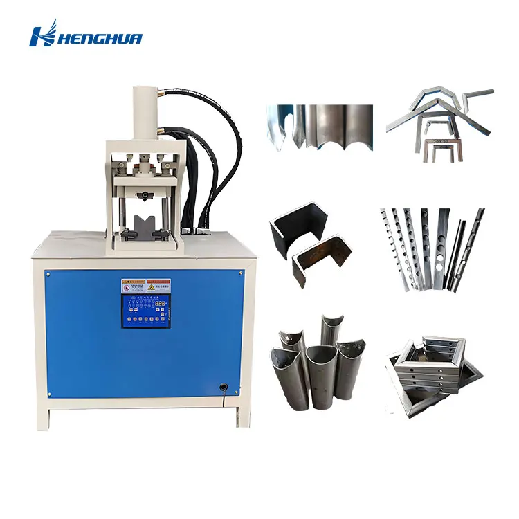 Hydraulic Angle Cutter 90 Degree Steel Pipe Hole Cutting  square Tube Notching Punching