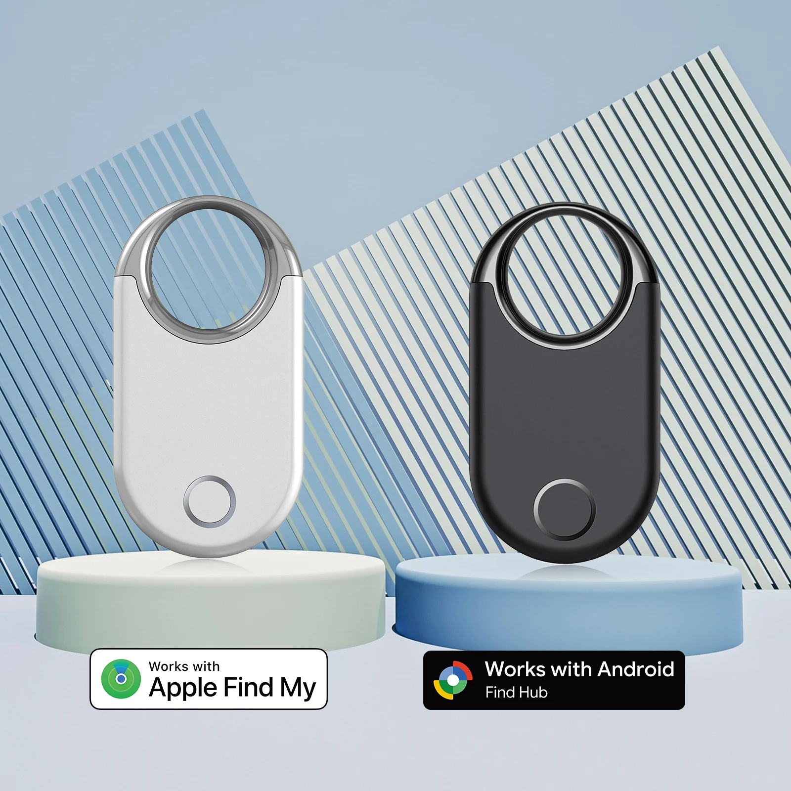 Dual System MiLi MiTag Smart Location Tag Bluetooth GPS Tracker Locator Keys Finder Works With Apple Find My & Google Find Hub