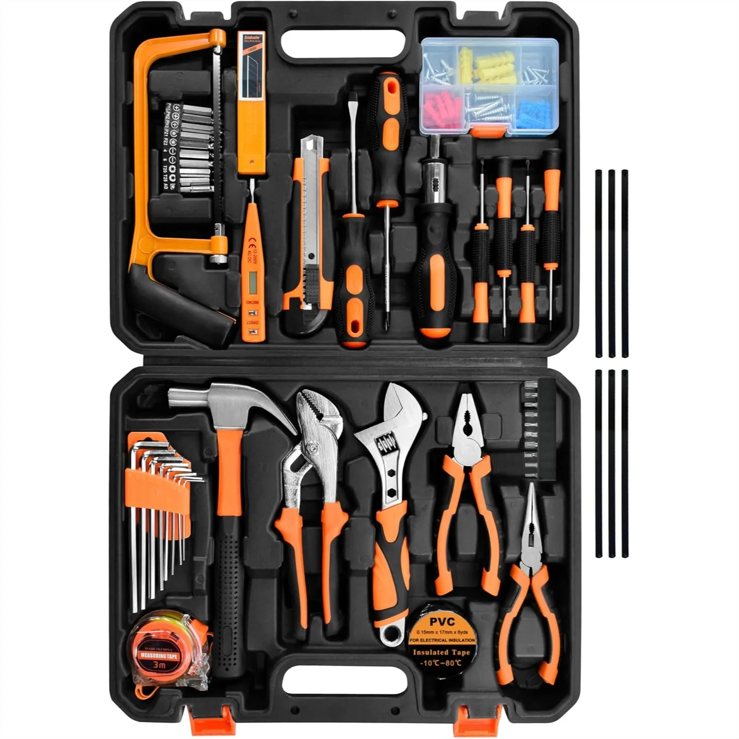 

148-Piece Tool Set, Home Repair Kit for Men Women College Students, Household Hand Tools with Case
